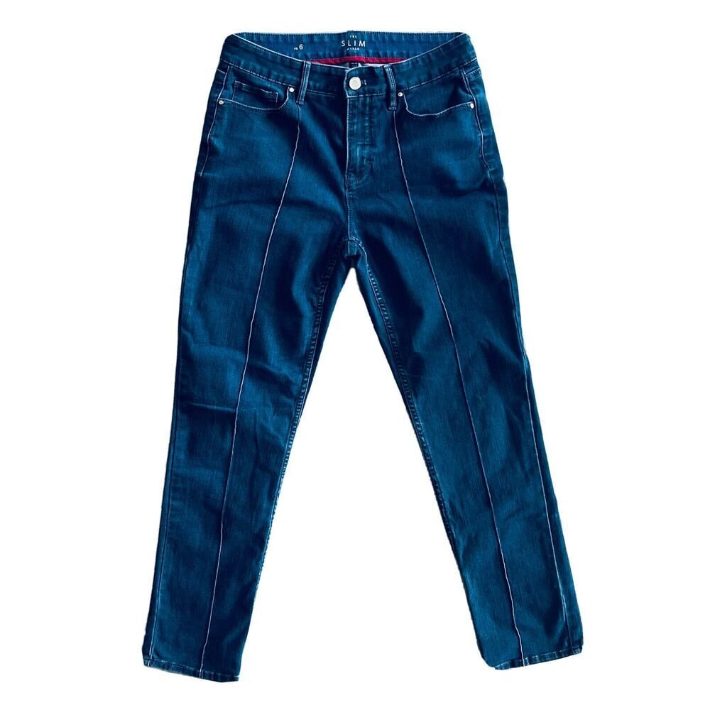 WHBM High Rise Jeans White House Black Market Blue Women’s 6 Slim Ankle Chico's
